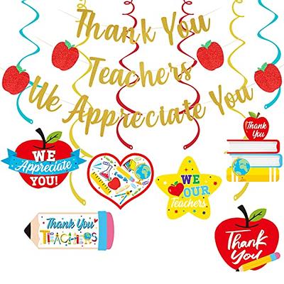 We Appreciate You Banner Gold Glitter Thank You Banner Employee Teacher  Doctor Nurse Staff Appreciation Banner Employee Appreciation Banner for  Office