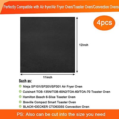 BYKITCHEN Air Fryer Oven Liners, 11X12 Inches, Set of 4, Reusable  Rectangular Ai