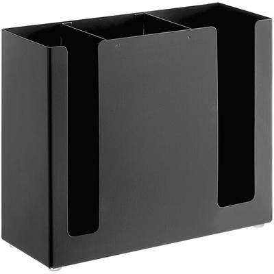 Choice Perforated Matte Black Flatware Holder Cylinder