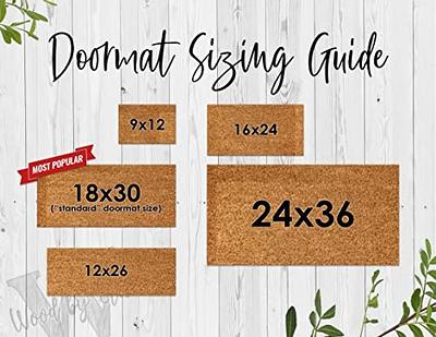 A1HC Natural Rubber & Coir 24x39 Monogrammed Doormat For Front Door,  Anti-Shed Treated Durable Doormat for Outdoor Entrance, Heavy Duty, Low  Profile, Easy to Clean, Long Lasting Front Porch Entry Rug 