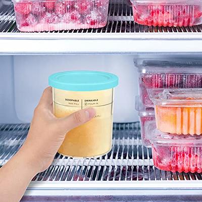 Replacement for Ninja Creami Pints and Lids - NC501, with Ninja NC501 NC500  Series Creami Deluxe ice Cream Makers, Creami Pint Containers with Leak  Proof Lids, Dishwasher Safe - Pink 