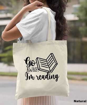 I'm With the Banned Canvas Tote Bag Librarian and Reading Book Bag Gift for  Reader Bookish Merch 