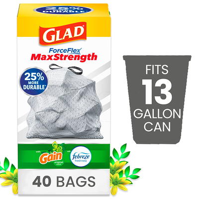 Hero Small Trash Bags, 4 Gallon, 40 Bags (Lavender Scent), Odor Neutralizer, Flap Ties