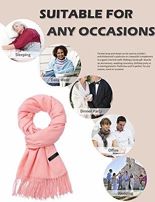 Women Scarf Pashmina Shawls and Wraps for Evening Dresses, Winter Fashion  Soft Warm Long Large Scarves, Lightweight Silk Solid Colors Capes for  Ladies