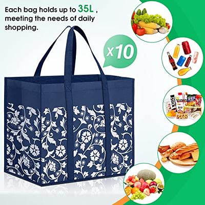 WOWBOX Reusable Grocery Bags Foldable Tote Bags bulk with