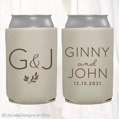 State Design Custom Wedding Can Coolers, Wedding Favors, Beverage  Insulators, Beer Holder, Beer Cooler 