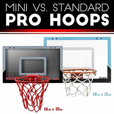 Franklin Sports Mini Basketball Hoop - Premium Gold Chrome Wall Mounted Backboard Mini Hoop with Rim Net - Mini Ball Included - Perfect Bedroom