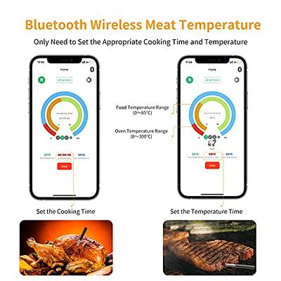 Oven Thermometer Digital Wireless Meat BBQ Cooking Food Thermometer With  Temperature Sensor for Indoor Outdoor Kitchen Grill