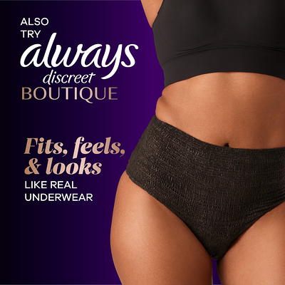 Always Discreet Adult Incontinence Underwear for Women, Size S/M