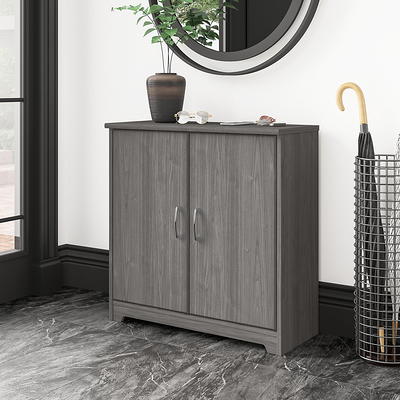 Bush Furniture Cabot Small Bathroom Storage Cabinet with Doors in Linen White Oak