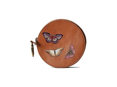 COACH Kisslock Coin Purse With Butterfly Print in Pink