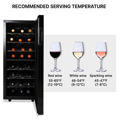 Schmecke 55-Bottle Dual Zone Freestanding Wine Cooler ,Black