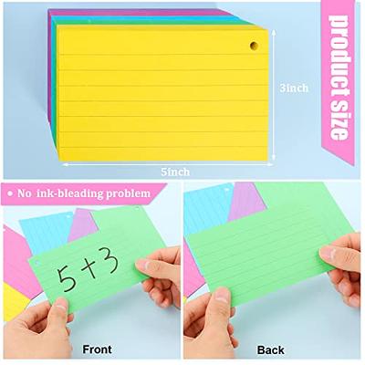 Ruled Index Cards 3x5 Inches,300 Pcs Colorful Index Cards with Ring,Heavy  Note Cards,Both Sides Lined Colored Index Flashcards,Study Cards,Memo  Scratch Pad for Home Office School - Yahoo Shopping