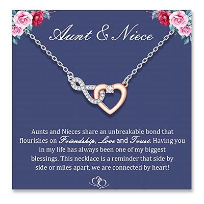 Rakva Gift Aunt & Niece Necklace Hearts As One, Aunt Niece, Aunt Auntie  Cubic Zirconia Sterling Silver Pendant Set Price in India - Buy Rakva Gift  Aunt & Niece Necklace Hearts As