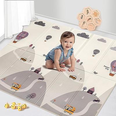 UANLAUO Foldable Baby Play Mat, Extra Large Waterproof Activity Playmats  for Babies,Toddlers, Infants, Play & Tummy Time, Foam Baby Mat for Floor  with