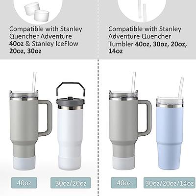 2Pcs Protective Silicone Boot For Stanle y Quencher Tumbler 30 oz 40 oz &  IceFlow 20oz 30oz & Wide Mouth Water Bottle 12-24oz - Cup Bottom Sleeve -  Stanle y Cup Accessories, Clear 