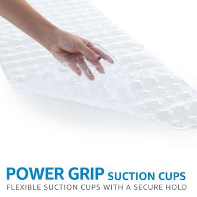 The Original Gorilla Grip Patented Shower and Bathtub Mat, 35x16, Long Bath Tub Floor Mats with Suction Cups and Drainage Holes, Machine Washable