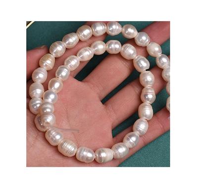 Large Hole White Freshwater Pearl Beads 10-11mm