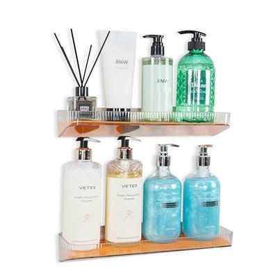 Dracelo Brown 4-Tier Adjustable Shelves Shower Caddy Corner for Bathroom, Bathtub Storage Organizer for Shampoo Accessories