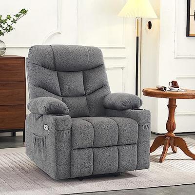 Power Lift Recliner Chair, Velvet Electric Lift Recliner Sofa for Elderly  Padded Seat, Extended Footrest, Side Pocket-Gray Velvet