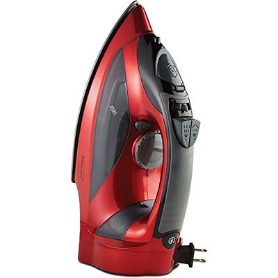 CHI Steam Iron With Retractable Cord, Titanium Infused Ceramic Soleplate &  Over 400 Steam Holes, Professional Grade, Black Chrome (13109)