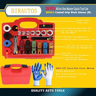 DASBET 22pcs Master Quick Disconnect Tool Kit for Fuel Line  Disconnection,Transmission Oil Cooler Line-AC Line-Air Conditioning  Disconnect Tool : : Car & Motorbike