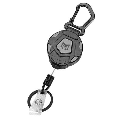  Plifal Badge Reels Holder Retractable Keychain Heavy Duty with ID  Clip for Key Card Name Tag Funny Organs Nurse Work Office Key Retractor  Leash Black Metal Carabiner Belt Clip 