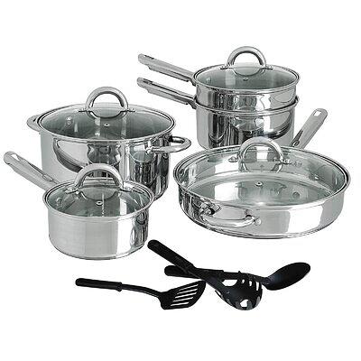 The Cellar Stainless Steel 11-Pc. Cookware Set, Created for Macy's - Macy's