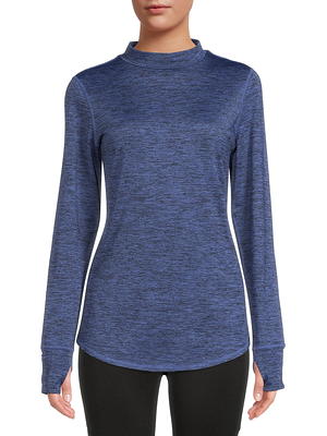 ClimateRight by Cuddl Duds Women's Stretch Fleece Base Layer Turtle Neck  Thermal Top with Thumbhole 