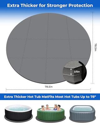 FENXAM 90 * 90 inch Hot Tub Pad, Inflatable Hot Tub Mat Outdoor