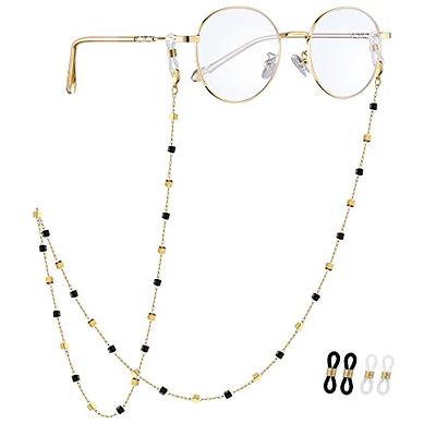 Glasses Chain Eyeglass Chain for Women Sunglass Chain Eyeglass Strap  Eyeglasses Holder Sunglasses Cord Reading Lanyard Gold Black sidonie 