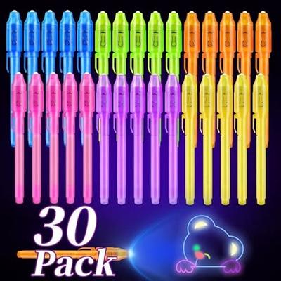 ENJOCASES 30 Pieces Invisible Ink Pen with UV Light Spy Pen Magic