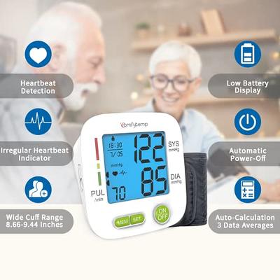 Comfier Blood Pressure Cuff Arm & Irregular Heartbeat Detector, Automatic Blood Pressure Monitor, Accurate BP Machine with Large