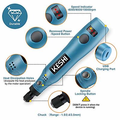 KeShi Cordless Rotary Tool, Upgraded 3.7V USB Rechargeable Rotary