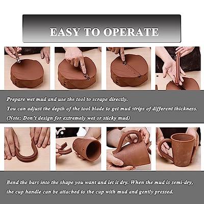 2 Pcs Sculpture Scraper Pottery Carving Tool Pottery Cup Handle