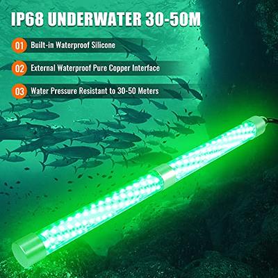 HUSUKU FS0-2 LED Underwater Fishing Light, 12V or 110V 16inch 200W 20,000lm  16.4ft Wire, Green Night Fishing Finder, Glowing Fish Attractor, IP68  Submersible Boat Lamp for Snook Crappie Squid Shrimp - Yahoo