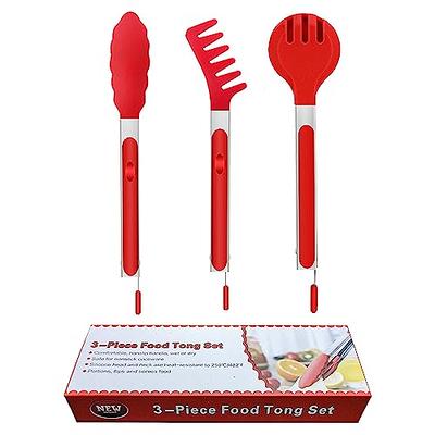 Kaluns Kitchen Tongs Set, Set Of Four 7,9, And 12 Inch Tong Plus