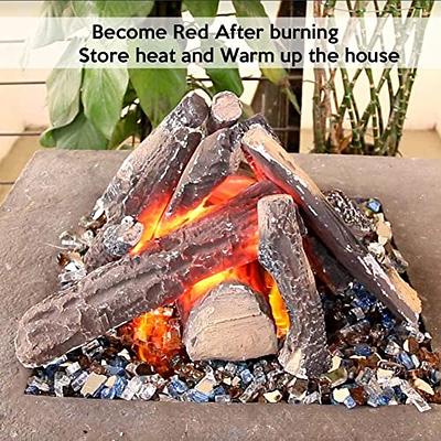 Hisencn Gas Fireplace Logs Set Ceramic White Birch Log for Gas Fireplace  Intdoor Inserts, Vented, Electric Gas Fireplaces, Outdoor Firebowl, Linear  Fire Pits Ceramic Fiber Fake Wood Logs, 6pcs - Yahoo Shopping