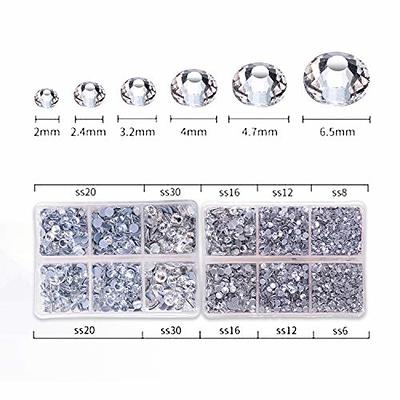 OUTUXED 5040pcs Clear Rhinestones for Crafts, Flatback White Nail Gems,  Craft Glass Diamonds Stones with Tweezers and Picking Pen, SS6-SS20 Crystal  - Yahoo Shopping