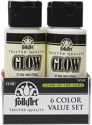 FolkArt glow in the dark Acrylic paint 8 oz Neutral 8 Fl Oz