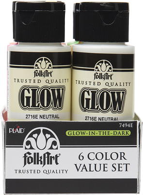 FolkArt Glow in The Dark Acrylic Paint 8 oz Neutral 8 fl oz