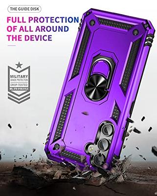  for Samsung A54 5G Case, Galaxy A54 5G Case, with HD Screen  Protector, Military-Grade Metal Ring Grip Holder Kickstand 15ft Drop Tested  Shockproof Cover Case for Samsung Galaxy A54 5G Purple 