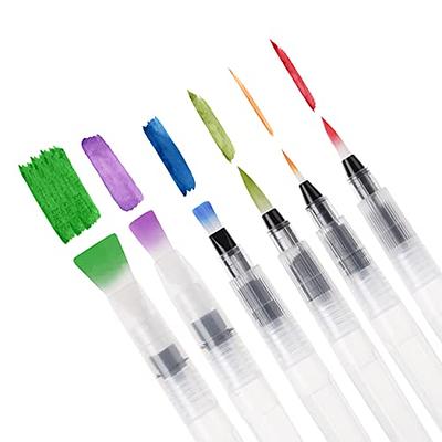 6 Size Refillable Watercolor Brush Pens for Watercoloring Painting Drawing  Art Supplies Pen High-Quality and Soft Water Brushes