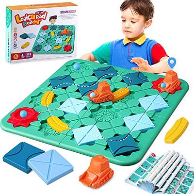 STEM Board Games Educational Learning Toys, Brain Teasers Puzzles Logical  Road Builder, Montessori Preschool Birthdays Gifts for Kids Ages 3-8 Year