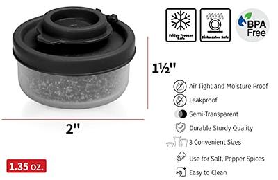 Salt and Pepper Shakers Moisture Proof Salt Shaker to go Camping Picnic  Outdoors Kitchen Lunch Boxes Travel Spice Set Clear with colored lids  Plastic