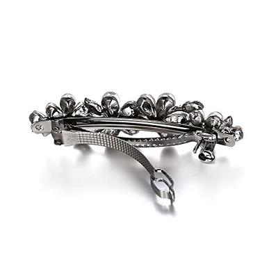 EVER FAITH Women's Austrian Crystal Hair Barrette Clip, Art Deco