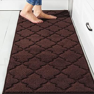 KMAT Kitchen Rugs and Mats [2 PCS] Super Absorbent Microfiber Kitchen Mat  Non Slip Machine Washable Runner Carpets for Kitchen, Sink, Office, Laundry