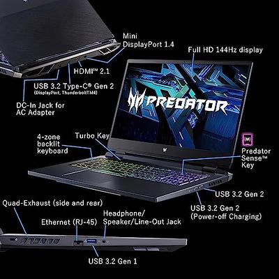 Acer Predator Helios 300 Gaming Laptop, Intel i7-10750H, NVIDIA GeForce RTX  3060 Laptop GPU, 15.6 Full HD 144Hz 3ms IPS Display, 16GB DDR4, 512GB