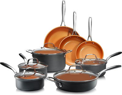 Gotham Steel Hammered 10 Piece Nonstick Cookware Set - Bed Bath