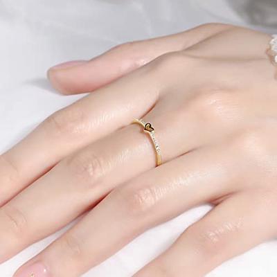 Womens Small Promise Ring, Simple Promise Ring, Dainty Gold